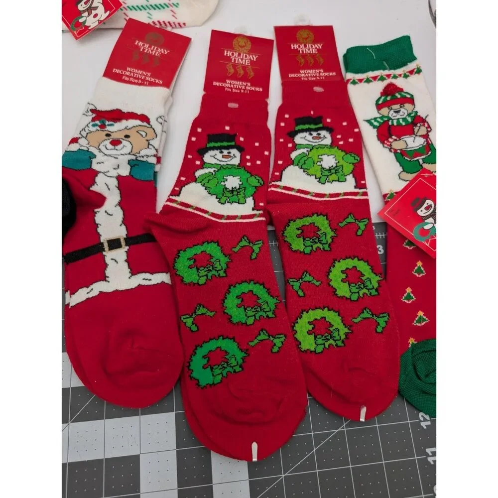 Walmart Target Womens Christmas Socks Lot‎ Vintage